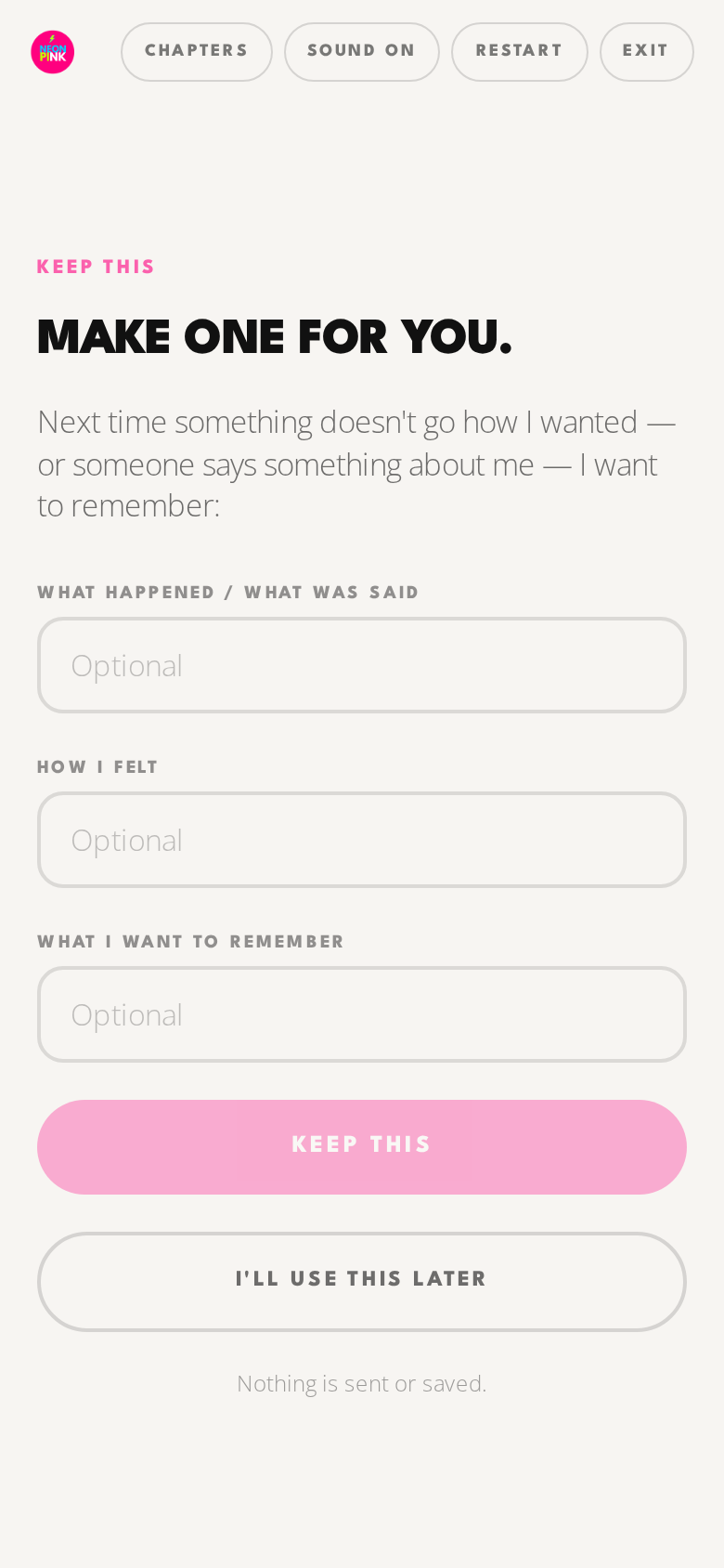 She keeps something